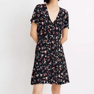 Madewell V-Neck Mini Dress in Drifting Flowers